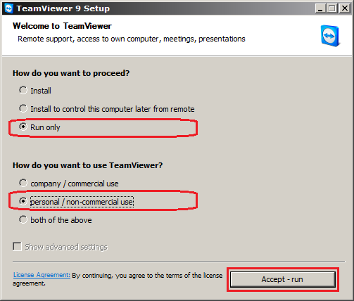 TeamViewer RUN Client 9 TeamViewer RUN Client 9